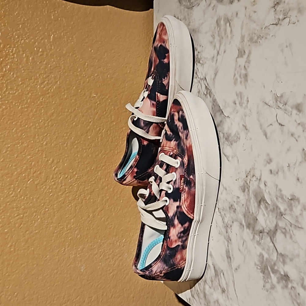 Vans Comfycush Authentic Grunge Wash Tie Dye Classic Skate Shoes Size 5 womens - Picture 2 of 6